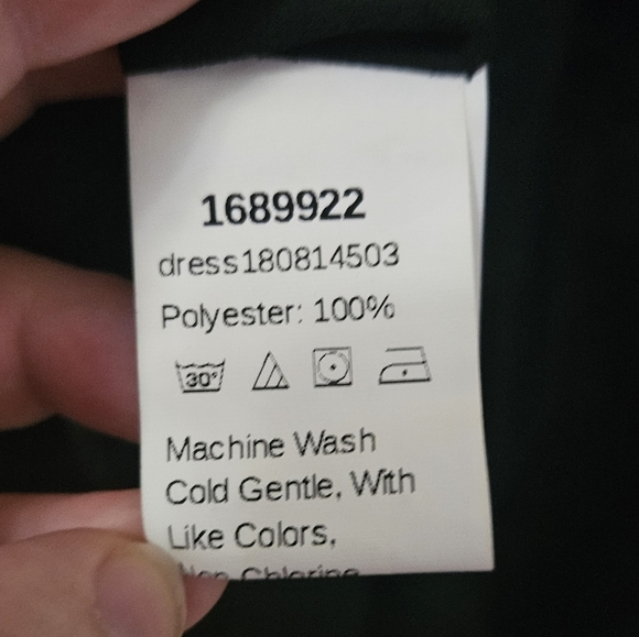 NWT Amour OC High Neck Wednesday Longsleeve Dress Women Size S Black Swiss Dot - Picture 4 of 4